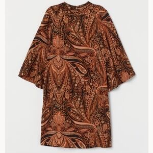 Richard Allan A-line Rust Brown/Paisley-patterned